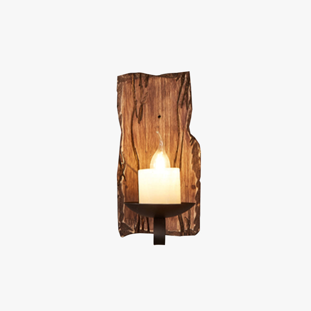 Epoch, Applique à Bougie Rectangulaire, Bois et Métal - Neutralighting