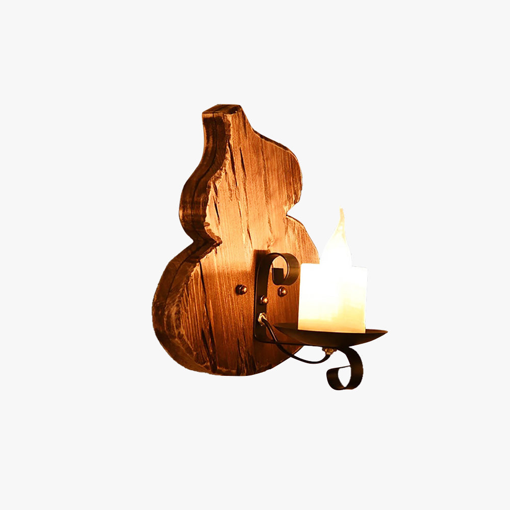 Epoch Applique Murale en Forme de Cucurbitacées, Bois et Métal - Neutralighting