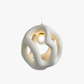 Avi Suspension Globe Moderne, Métal/Résine, Blanc/Noir, Bar/Salle de Séjour - Neutralighting