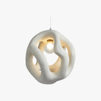 Avi Suspension Globe Moderne, Métal/Résine, Blanc/Noir, Bar/Salle de Séjour - Neutralighting
