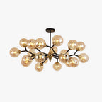 Valentina Lustre Art Deco Design Luminaires Suspensions Métal/Verre Ambre Chambre à Coucher/Salon - Neutralighting
