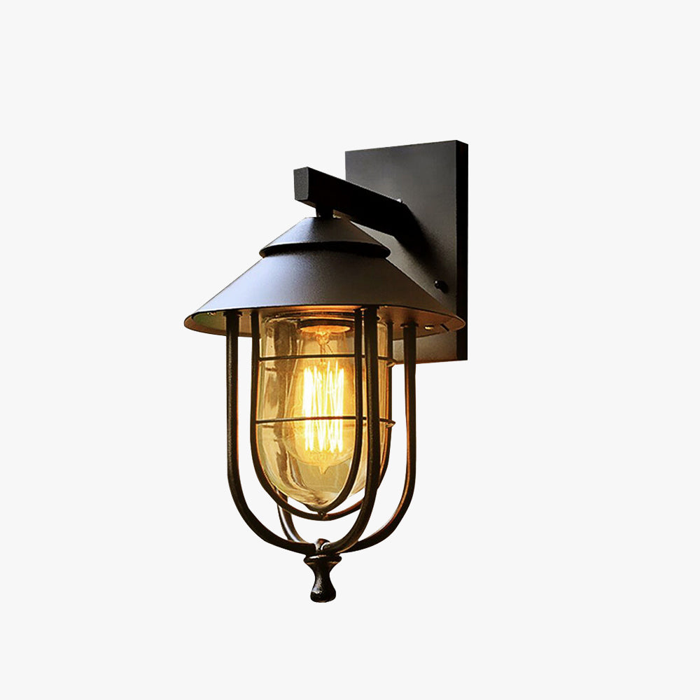 Silva Applique Murale Lanterne Vintage, Métal/Verre, Cuivré, Balcon - Neutralighting