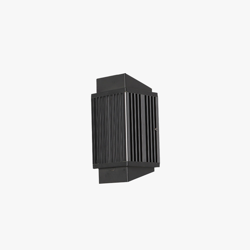 Ray Applique Murale Rectangulaire Moderne, Métal/Acrylique, Noir, Extérieur - Neutralighting