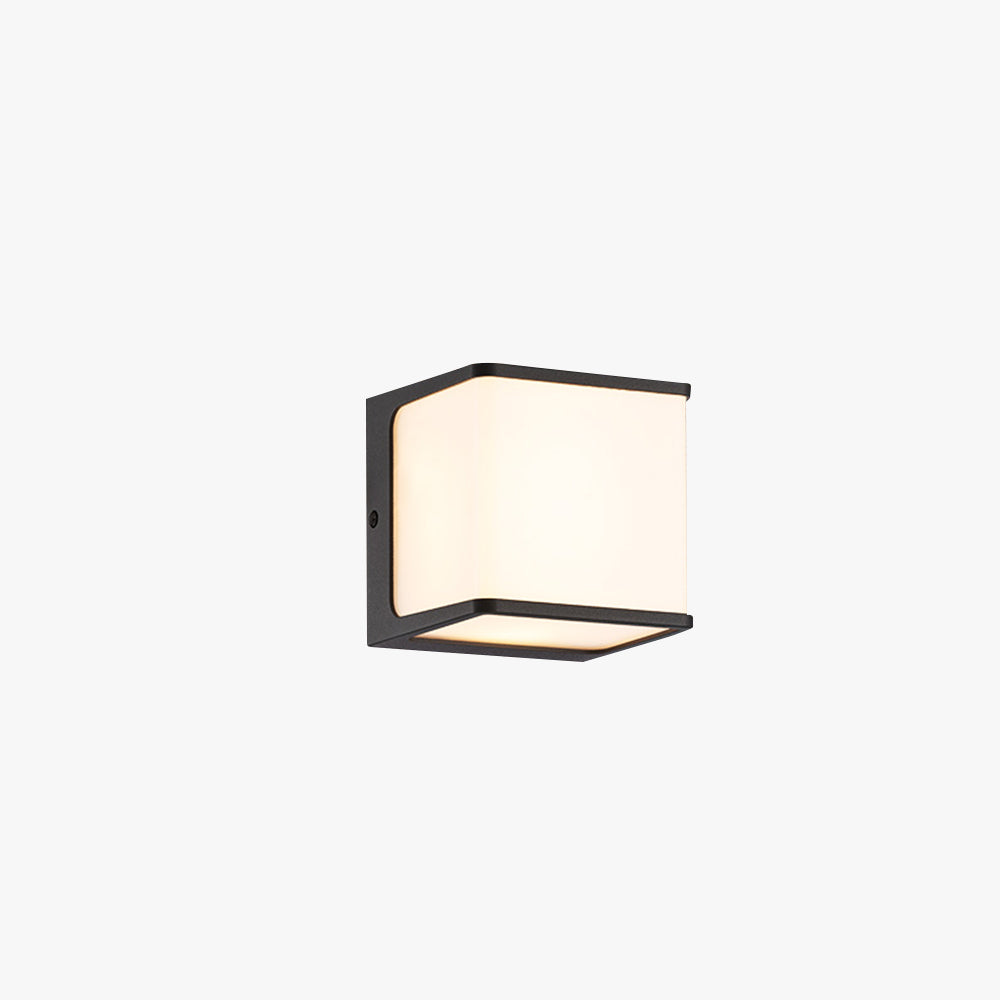 Ray Applique Minimaliste Rectangulaire Moderne, Câble/Solaire, Acrylique, Noir/Blanc, Jardin - Neutralighting