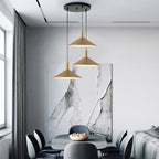 Arisha Suspension Moderne LED Acrylique/Métal, Noir/Blanc/Or, Salon - Neutralighting