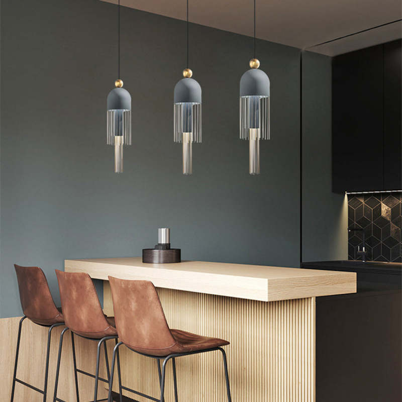 Valentina Suspension Irrégulière Géométrique, Metal, Bleu/Gris, Salon - Neutralighting