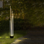 Ray Lampe Extérieur au sol Linéaire Simple, Métal, Blanc, Cour - Neutralighting