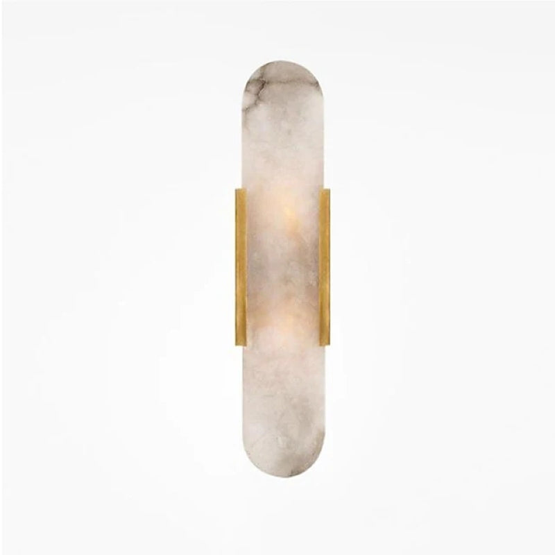 Arisha Applique Murale Marbre/Metal Moderne, Noir/Or, Cour - Neutralighting