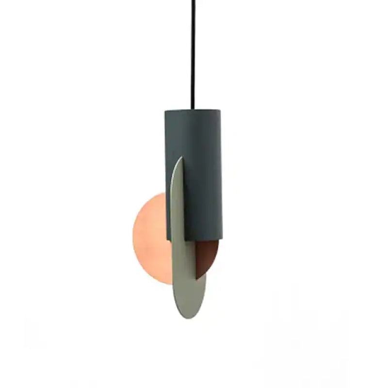 Valentina Lustre Rond/Cylindre Moderne, Métal, Vert/Brun, Chambre à Coucher - Neutralighting