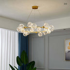 Valentina Suspension Boule Moderne, Métal/Verre, Doré/Noir, Salon - Neutralighting