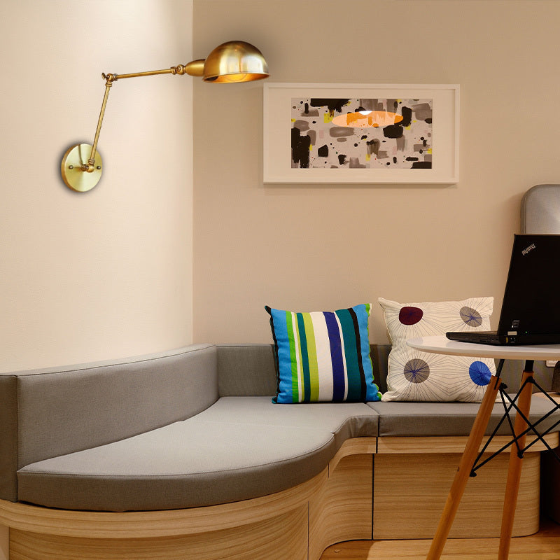 Epoch Applique Murale Demi-sphère Pliable, Laiton, Salon - Neutralighting