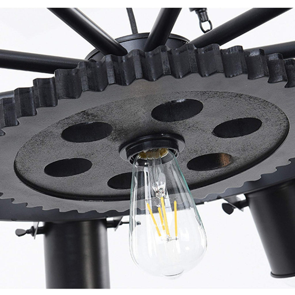 Epoch Suspension LED Industrielle Métal Noir/Corde Café/Bar - Neutralighting