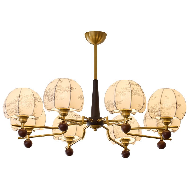 Acarira Chandelier Bois Tissu Art Nordique Premium Bloom - Neutralighting
