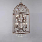 Arisha Industrielle LED Suspension Noir Métal Cristal Salon Salle à manger - Neutralighting