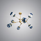 Valentina Suspension Multi Retro, Metal/Verre, Noir/Or, Chambre - Neutralighting