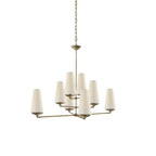 Silva Lustre LED Moderne Design, Métal/Tissu, Noir/Or, Salle à Manger - Neutralighting