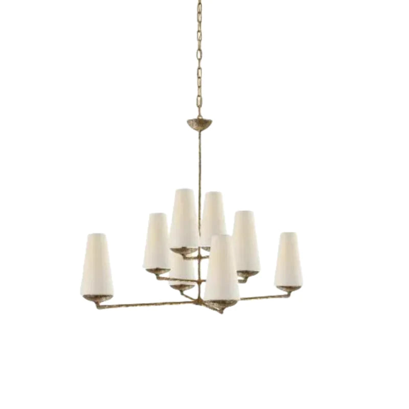 Silva Lustre LED Moderne Design, Métal/Tissu, Noir/Or, Salle à Manger - Neutralighting
