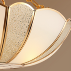 Silva Plafonnier Rétro Fleur Métal Verre Chambre à Coucher - Neutralighting