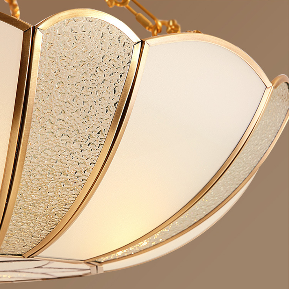Silva Plafonnier Rétro Fleur Métal Verre Chambre à Coucher - Neutralighting