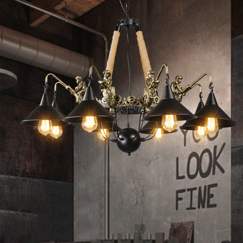 Epoch Lustre Vintage en Métal Noir Salon/Restaurant - Neutralighting