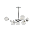 Valentina Lustre Bauhaus Nordique Argent Métal Verre Salon - Neutralighting