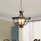 Silva Vintage LED Suspension Noir Métal Salon/Chambre à Coucher - Neutralighting
