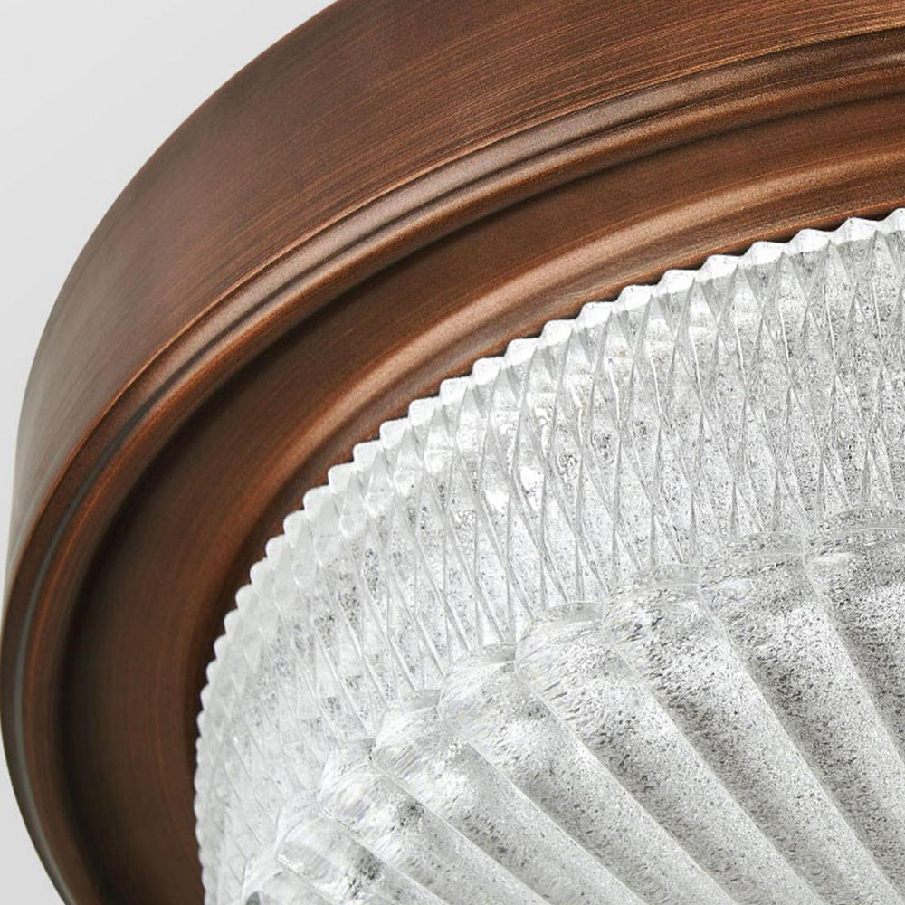 Silva Plafonnier Vintage Rond Verre Chambre à Coucher - Neutralighting