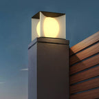 Aria Lampe de Poteau Lune Moderne, Métal/Acrylique, Noir, Cour - Neutralighting