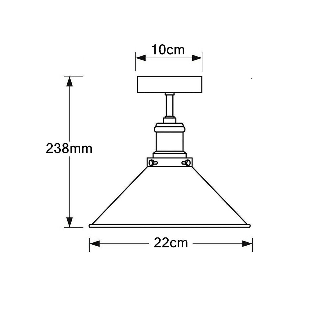 Epoch Suspension Cône Industriel, Métal/Verre, Noir/Bronze, Salon - Neutralighting
