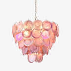 Aurora Lustre Rose Disque Murano Superposé - Neutralighting