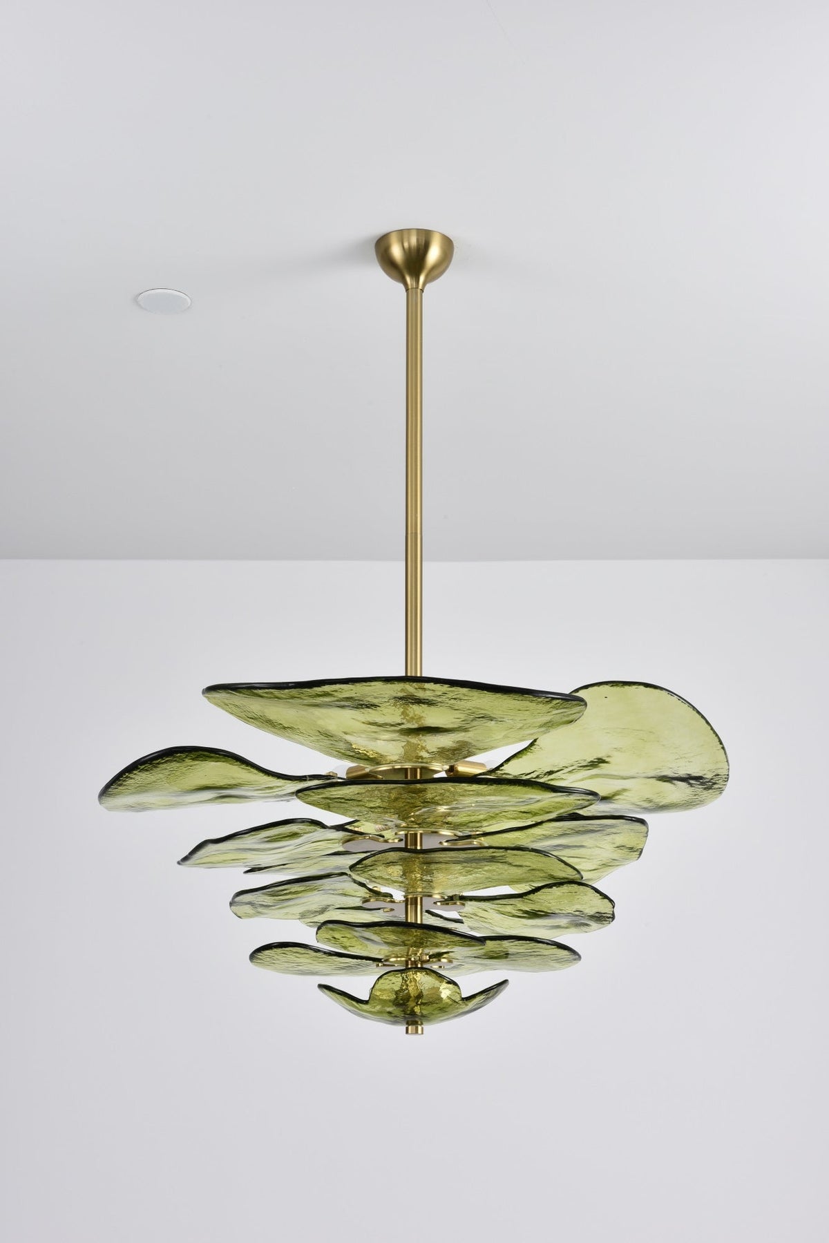 Aurora Chandelier Pétale en Verre Murano Doré Luxe - Neutralighting