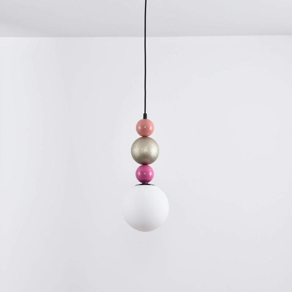 Eshaisra Nordic Art Rond Billes Empilage Verre Pendentif Lampe - Neutralighting