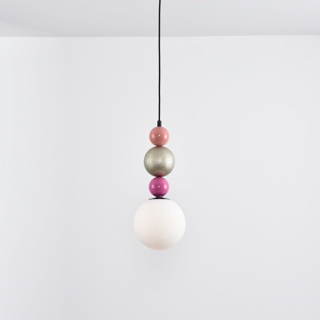 Eshaisra Nordic Art Rond Billes Empilage Verre Pendentif Lampe - Neutralighting
