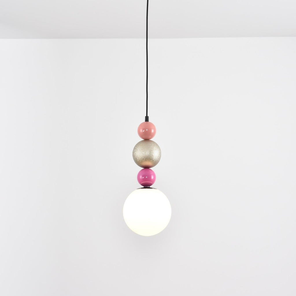 Eshaisra Nordic Art Rond Billes Empilage Verre Pendentif Lampe - Neutralighting