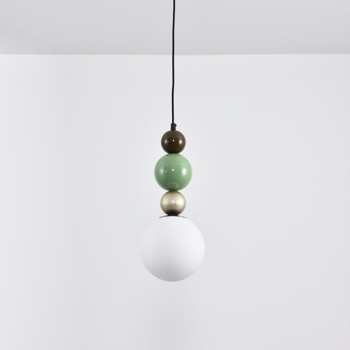 Eshaisra Nordic Art Rond Billes Empilage Verre Pendentif Lampe - Neutralighting
