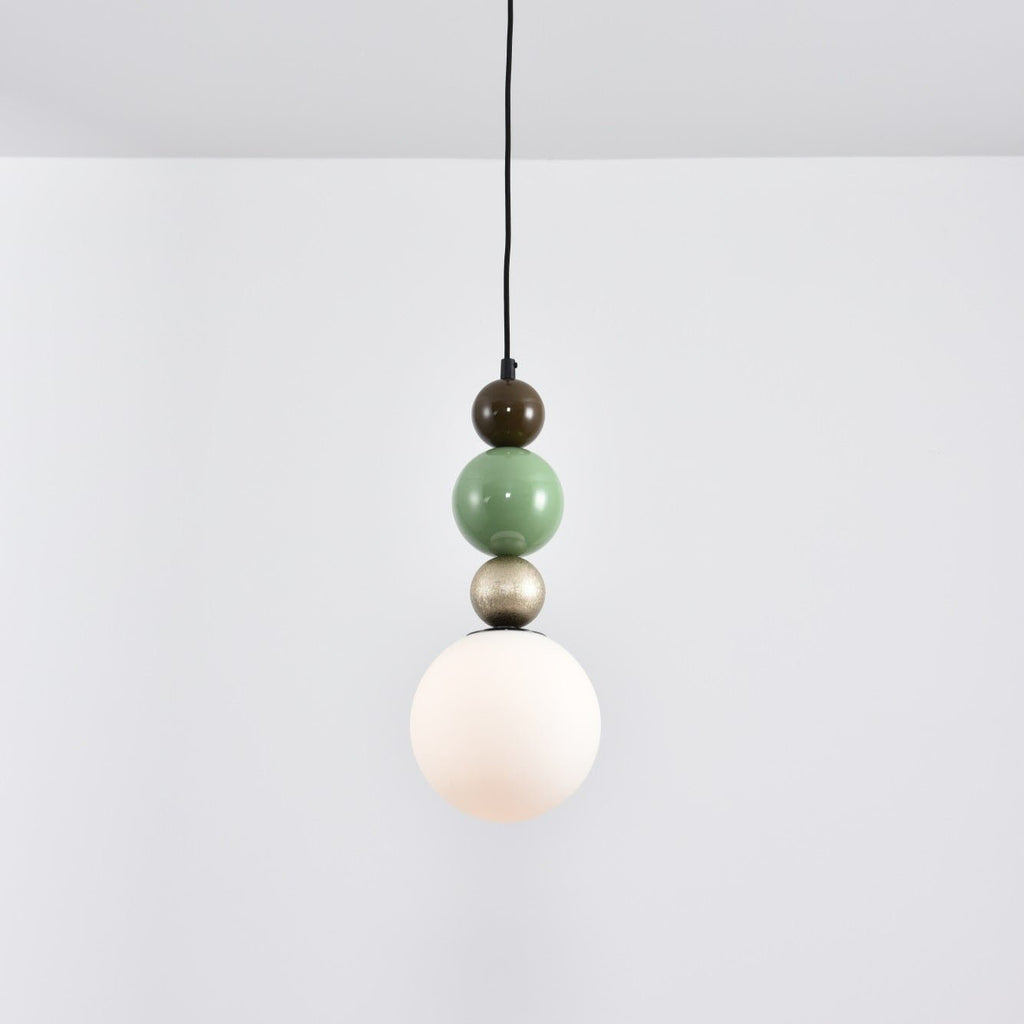 Eshaisra Nordic Art Rond Billes Empilage Verre Pendentif Lampe - Neutralighting