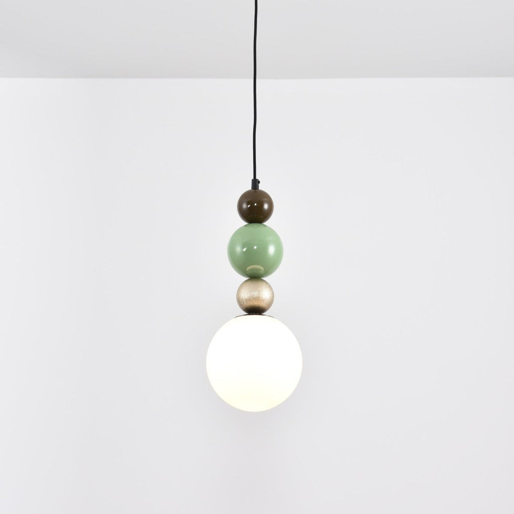Eshaisra Nordic Art Rond Billes Empilage Verre Pendentif Lampe - Neutralighting