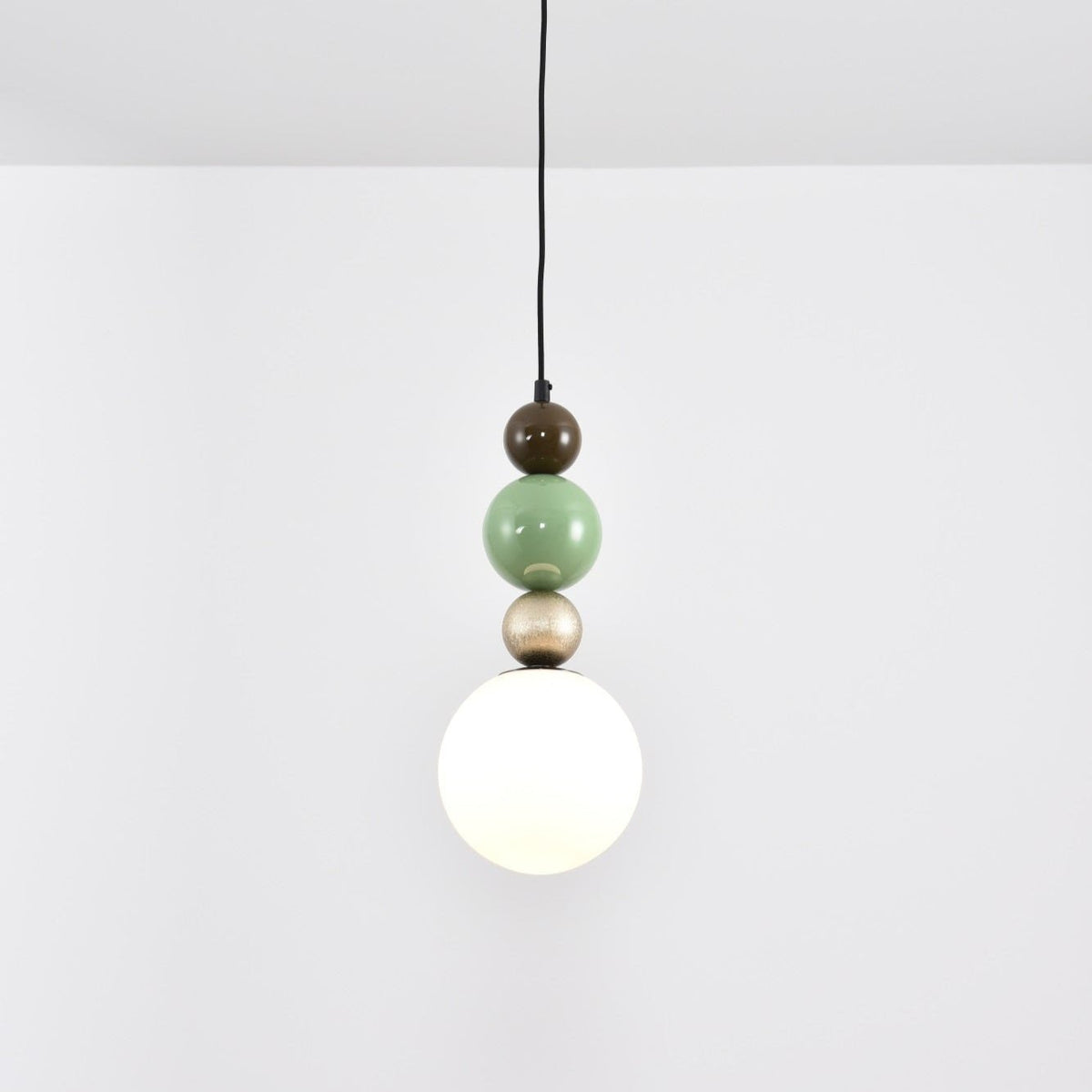 Eshaisra Nordic Art Rond Billes Empilage Verre Pendentif Lampe - Neutralighting