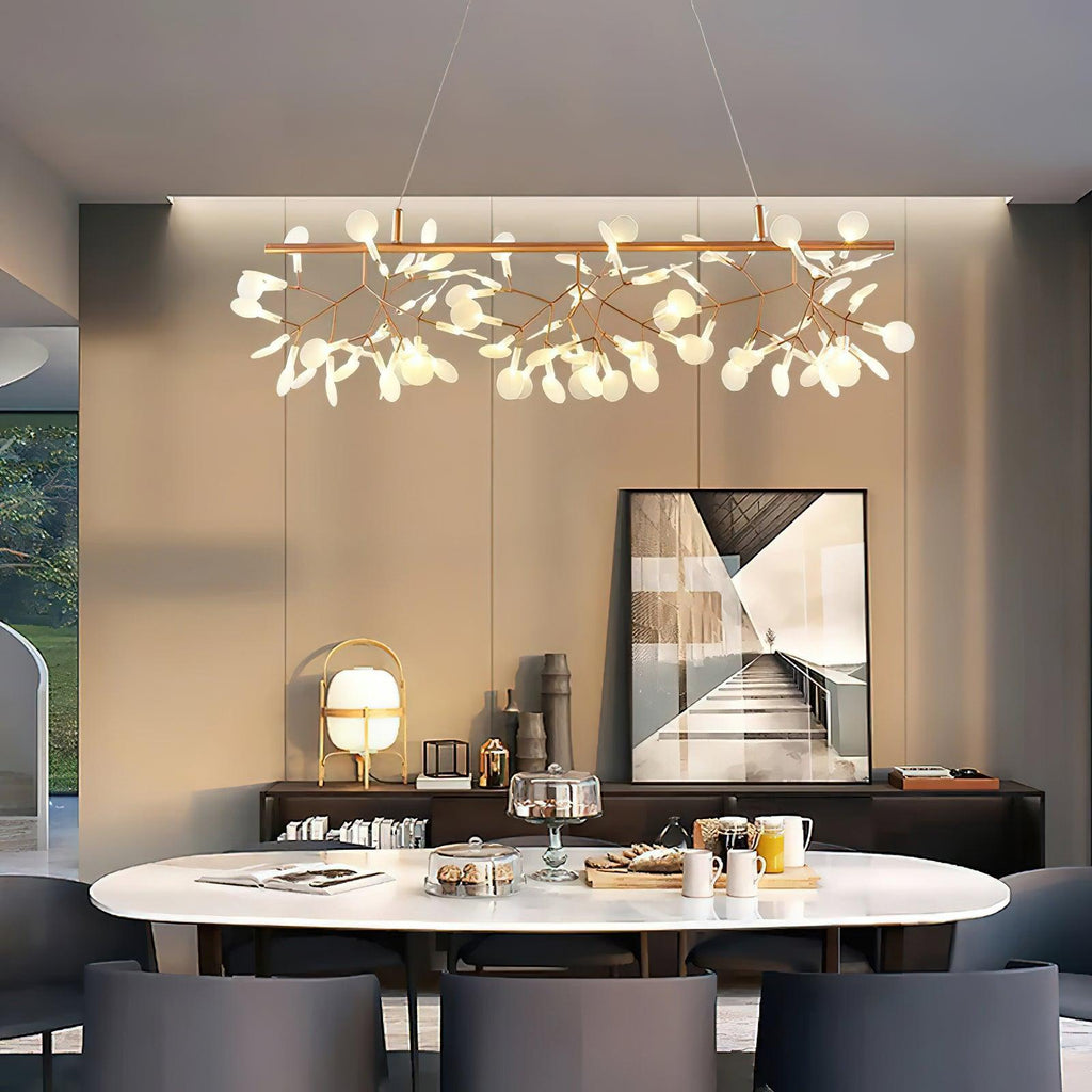 Lustra Chandelier LED À Branches Longues Et Linéaires Artistiques - Neutralighting