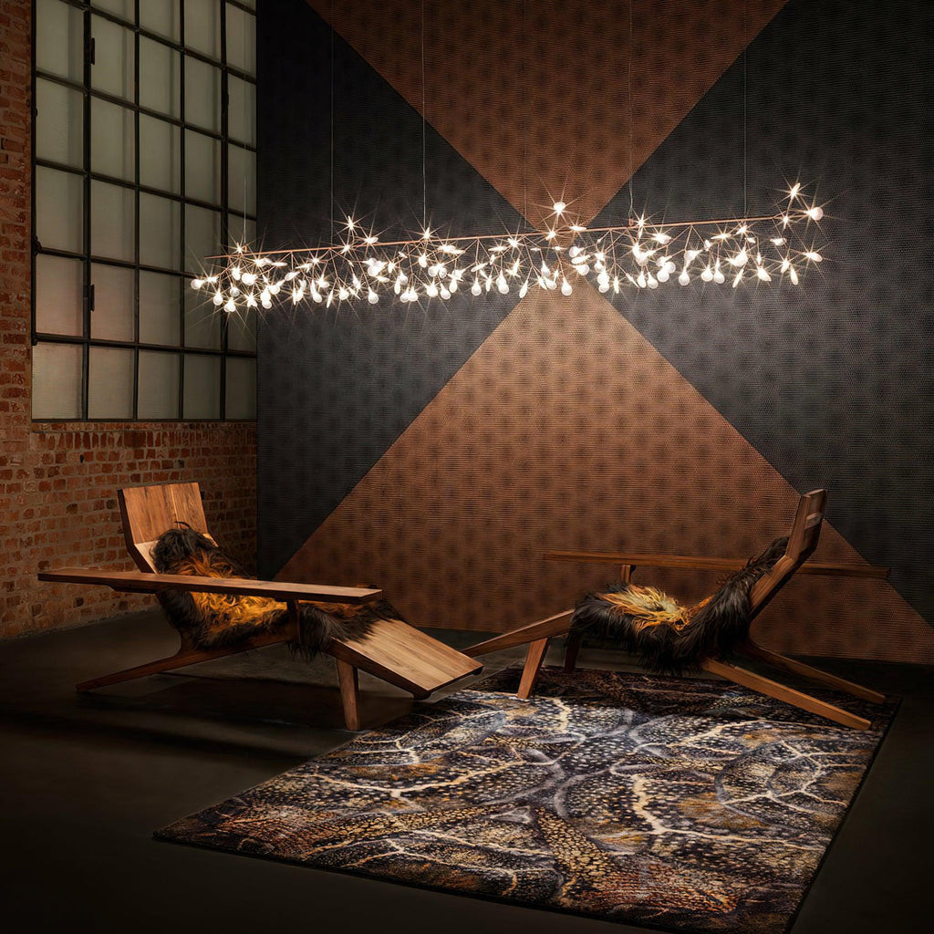 Lustra Chandelier LED À Branches Longues Et Linéaires Artistiques - Neutralighting