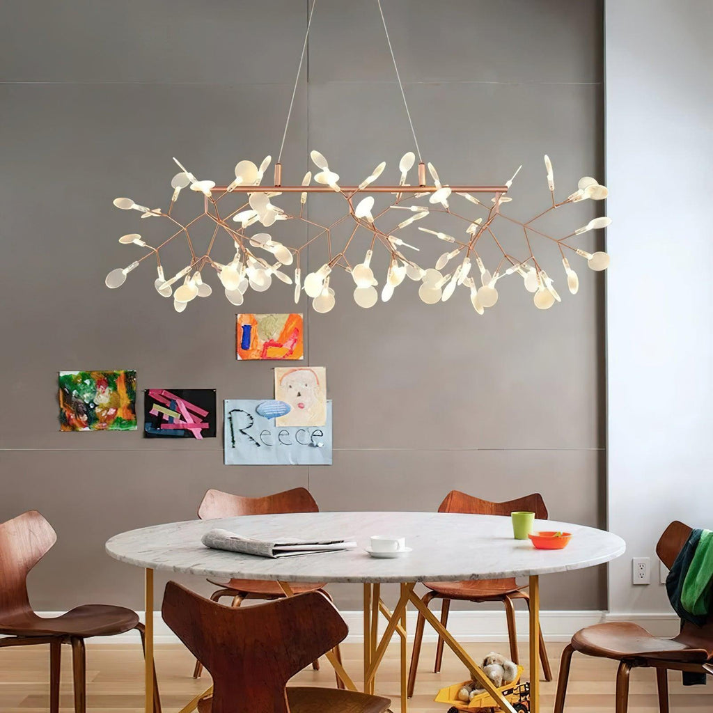 Lustra Chandelier LED À Branches Longues Et Linéaires Artistiques - Neutralighting