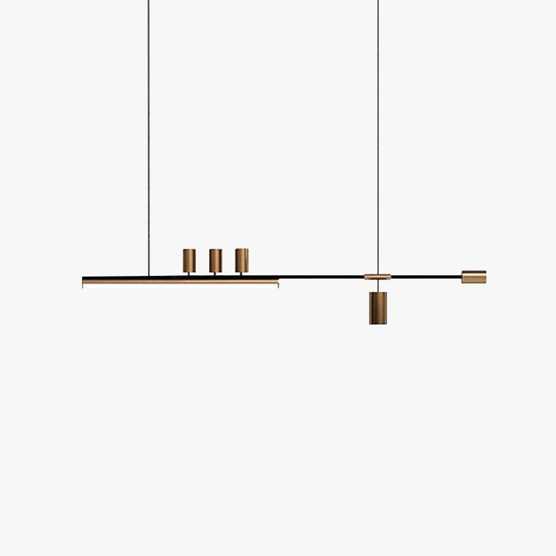 Ray Suspension Linéaire Moderne, Métal, Doré, Salon - Neutralighting