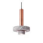 Aelith Suspension Cylindre Moderne Métal/Pierre Salle à Manger - Neutralighting
