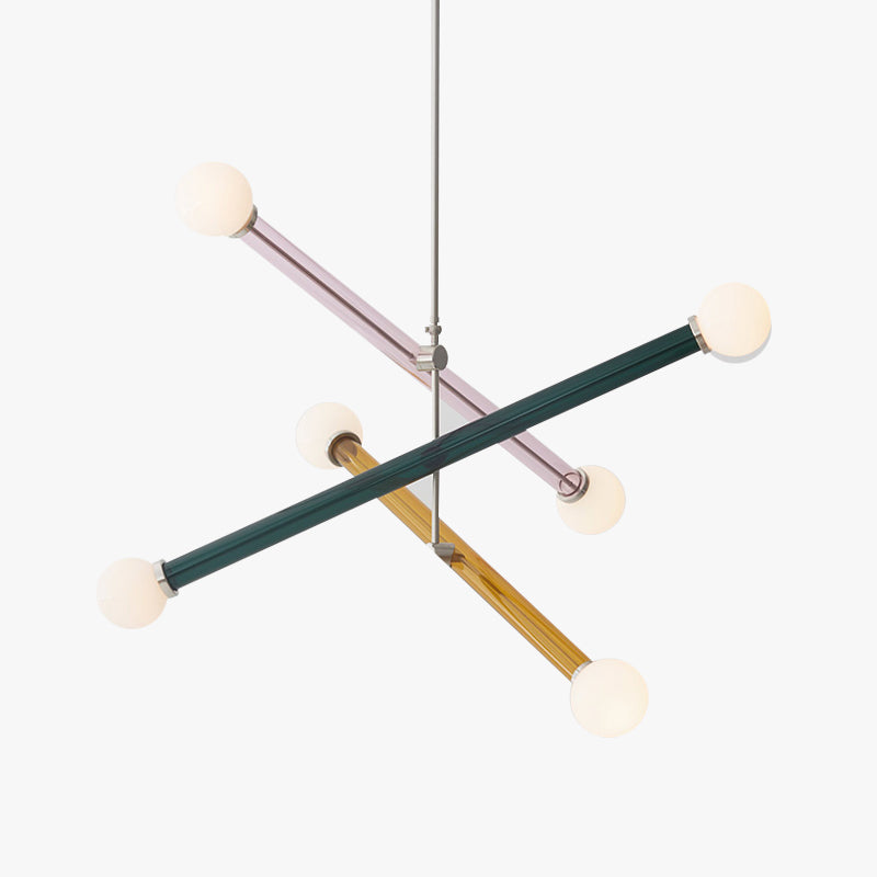 Arisha Suspension Ajustable Modern, Metal/Glass, Salon/Chambre à Coucher - Neutralighting