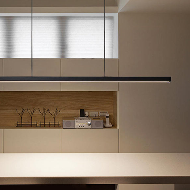Ray Suspension Linéaire Moderne, Métal, Noir/Blanc, Salon - Neutralighting