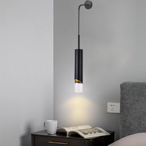 Ray Applique Murale LED Moderne Métal/Acrylique Noir/Or Chambre - Neutralighting