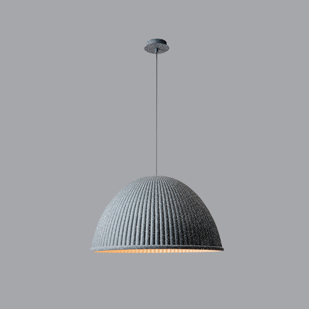 Valentina Suspension Dôme Moderne, Résine, Blanc/Noir/Gris, Librairie/Chambre à Coucher - Neutralighting