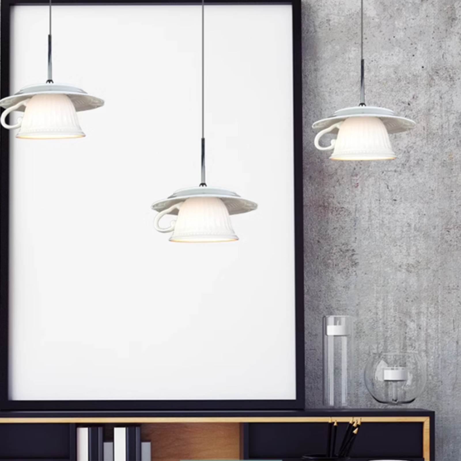 Valentina Europe du Nord Thé Tasse Céramique Suspension Salon - Neutralighting