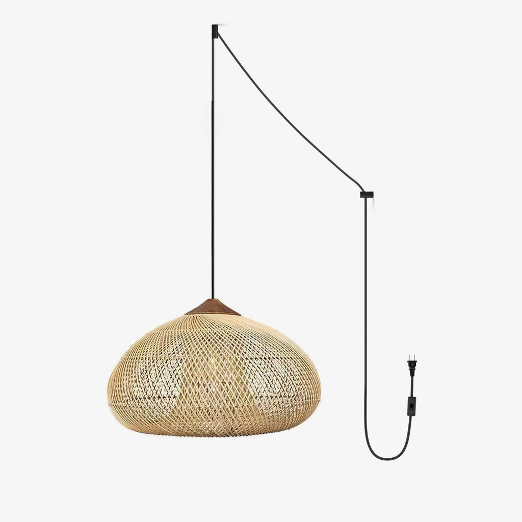 Solara Suspension Rotin Tressé Swag - Neutralighting