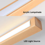 Urien Plafonnier Longue Linéaire Simple. Bois. Couloir/Chambre - Neutralighting